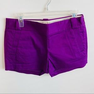 J Crew Purple Chino Shorts Size 4